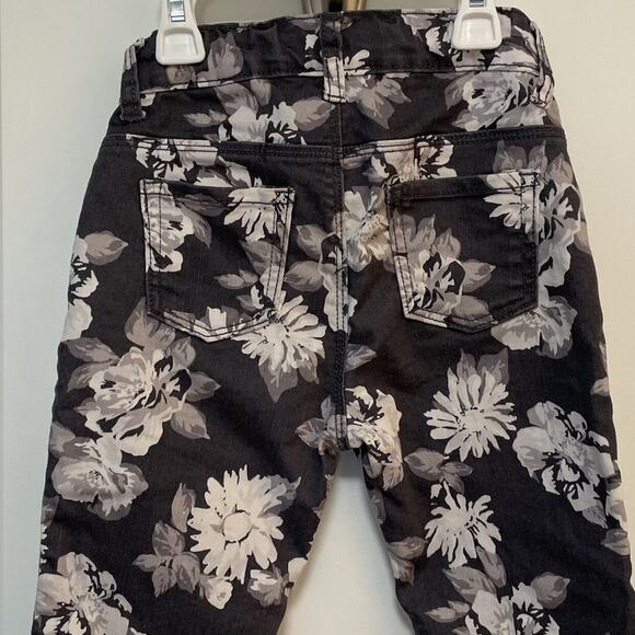 Old Navy Girls Floral Rockstar Jeggings Crop Size 7 Regular - Picture 4 of 11